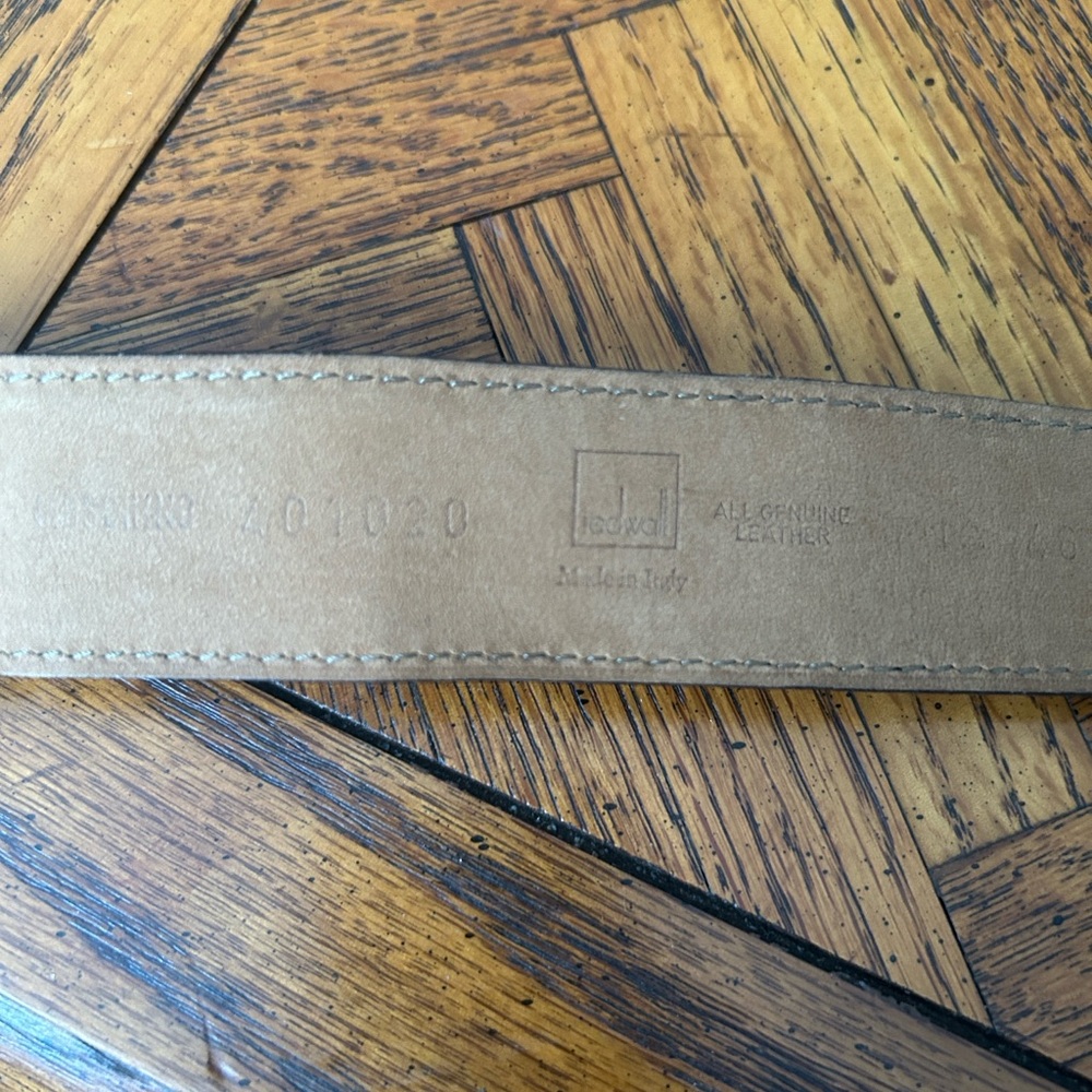 Moschino Black Leather Belt with Gold Letters - Picture 11 of 16